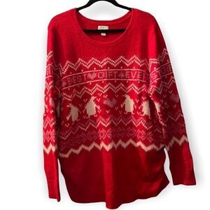 A:glow Maternity Red Sweater 